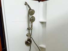 handicap shower enclosure install including Ada compliance shower valve install